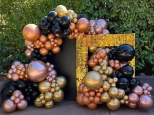 Square Sequin Shimmer Backdrop with balloon