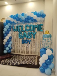Welcome Baby Decor with balloon